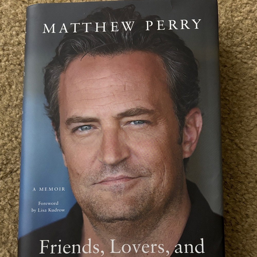 Matthew Perry "Friends, Lovers, and" Memoir - Hardcover Book - Blue Cover